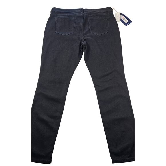 NWT Vineyard Vines Black Skinny Jeans Jet Black sz 16 career casual preppy ankle - Picture 1 of 12